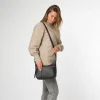 Nunwell' Black Leather Cross Body Bag
