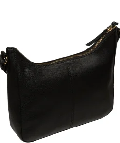 Nunwell' Black Leather Cross Body Bag