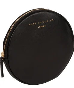 Oakwood' Black Leather Coin Purse