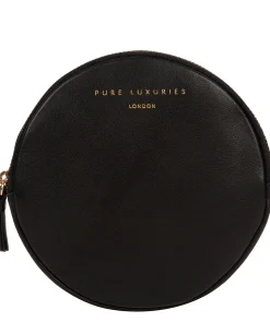 Oakwood' Black Leather Coin Purse