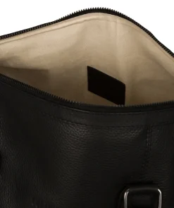 Ocean' Black Leather Holdall