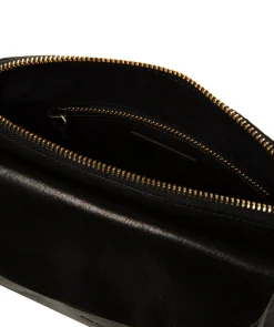 Odalis' Black Leather Cross Body Bag