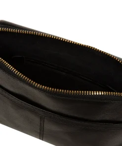 Odalis' Black Leather Cross Body Bag
