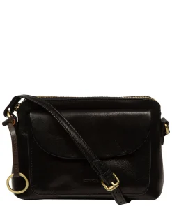 Odalis' Black Leather Cross Body Bag