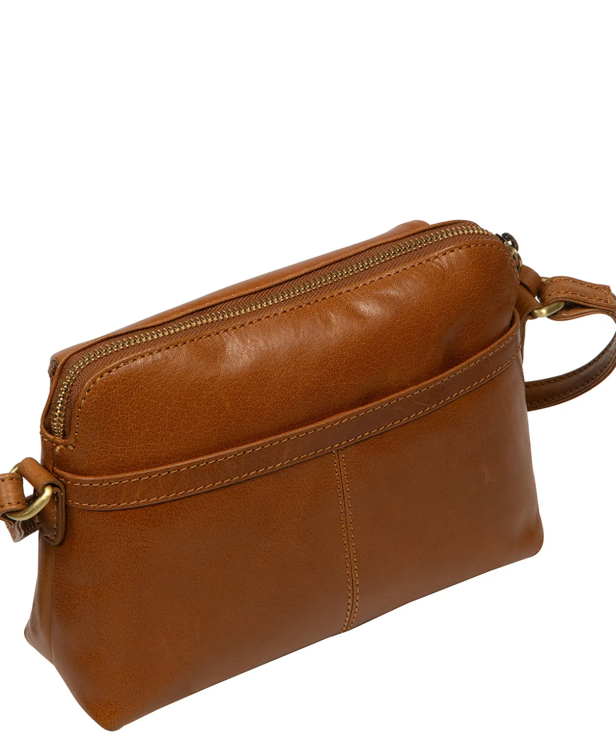 Odalis' Conker Brown & Dark Tan Leather Cross Body Bag