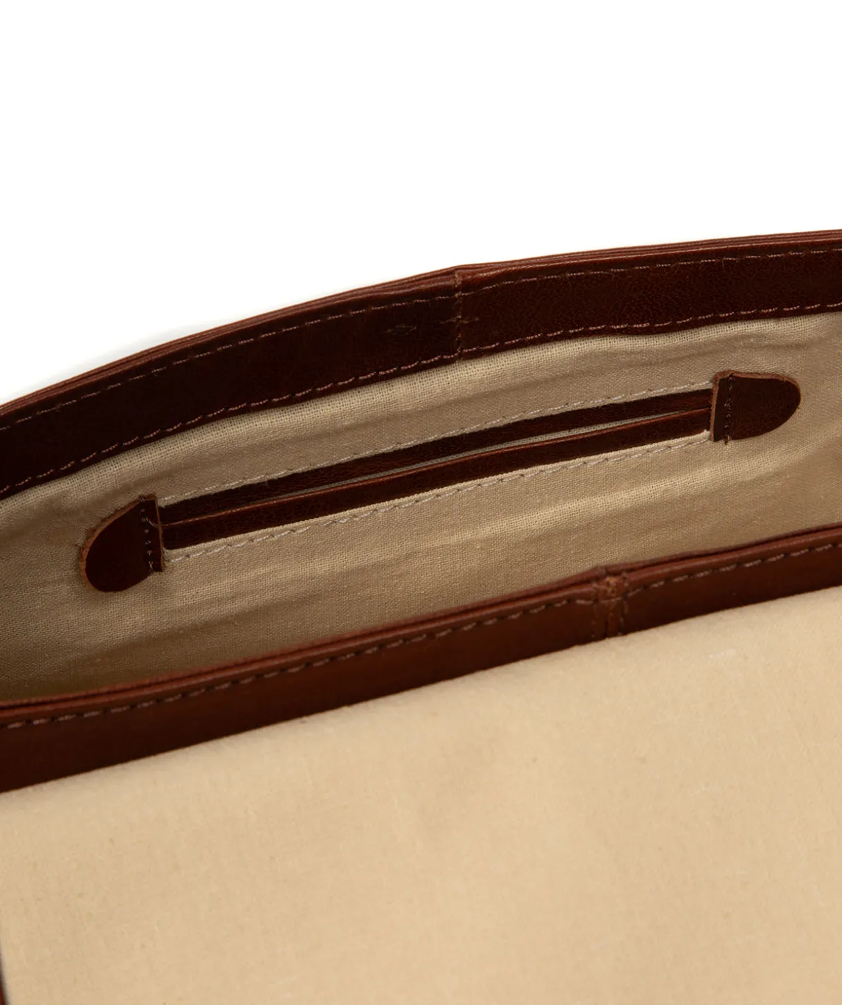 Odessa' Conker Brown Leather Cross Body Bag