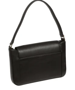 Olivia' Black Nappa Leather Evening Bag