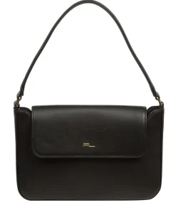 Olivia' Black Nappa Leather Evening Bag