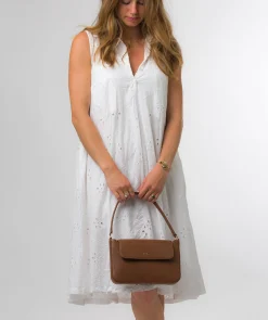 Olivia' Chestnut Nappa Leather Evening Bag