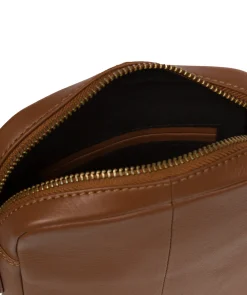 Olivia' Tan Leather Cross Body Bag