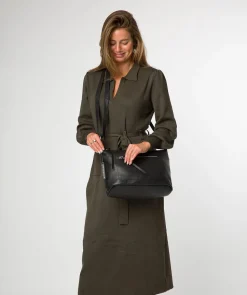 Ondine' Black Leather Shoulder Bag