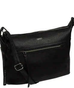 Ondine' Black Leather Shoulder Bag