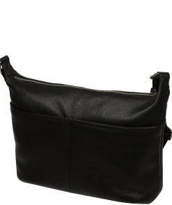 Ondine' Black Leather Shoulder Bag
