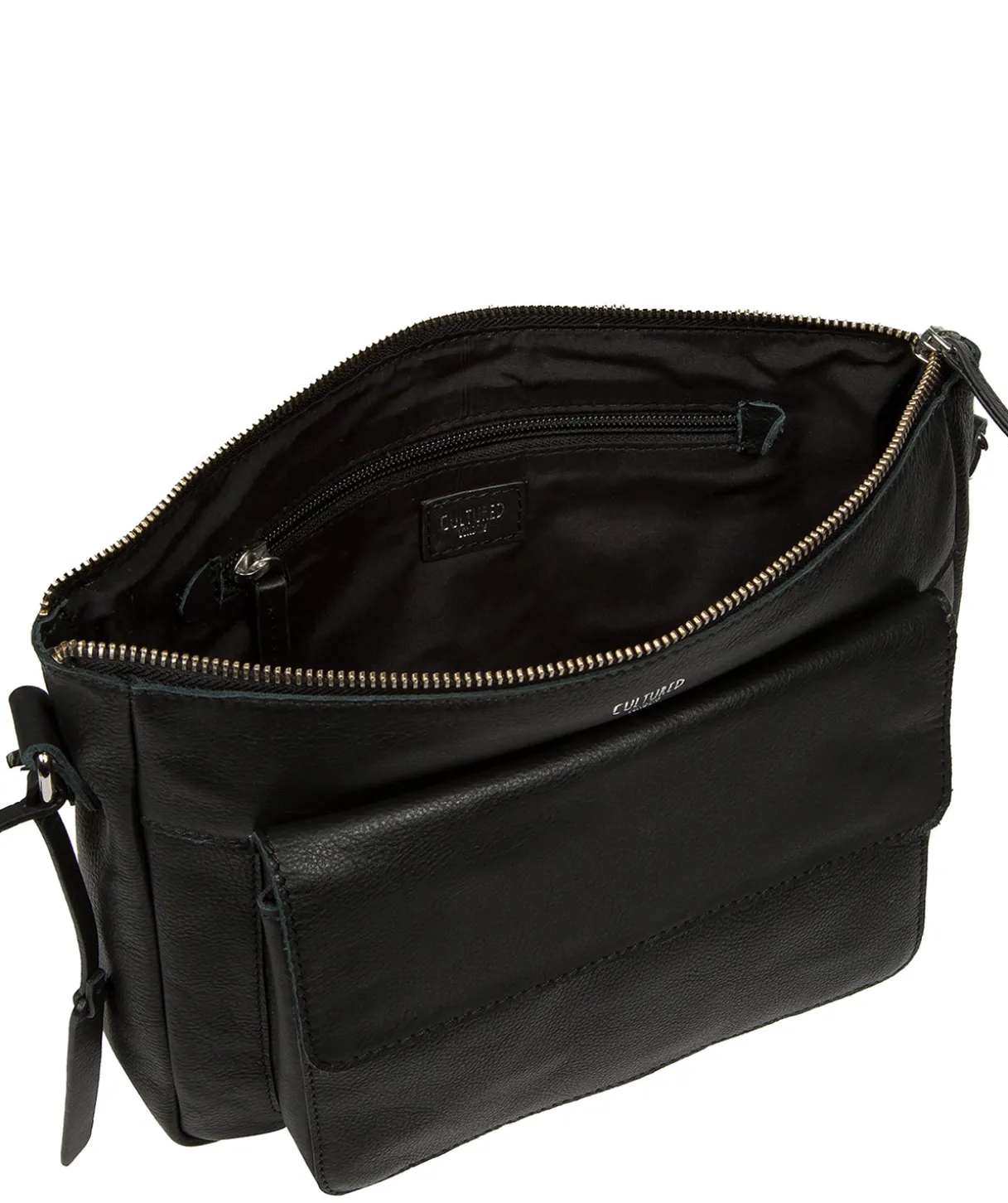 Orly' Black Leather Cross Body Bag