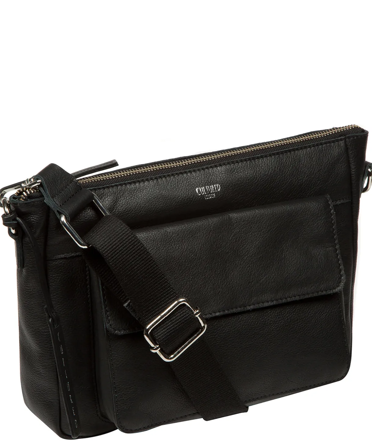 Orly' Black Leather Cross Body Bag