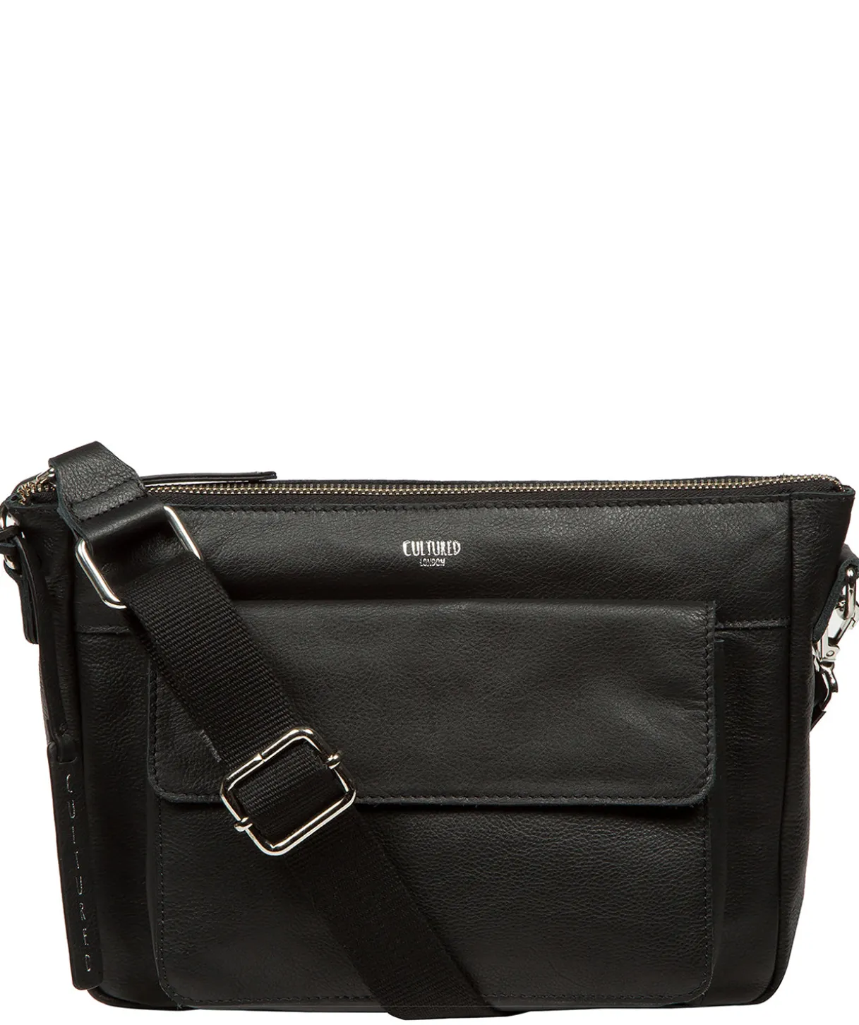 Orly' Black Leather Cross Body Bag