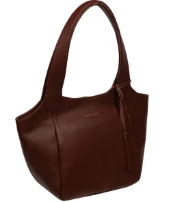 Ormesby' Chestnut Leather Handbag