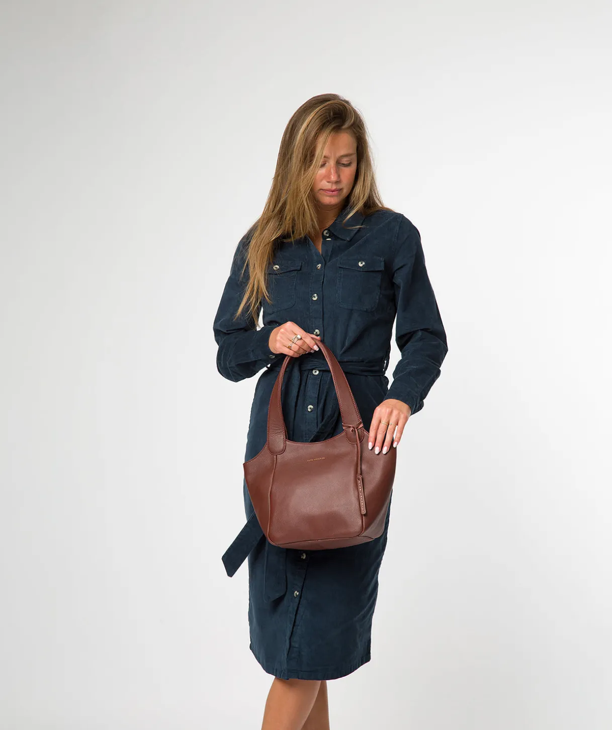 Ormesby' Chestnut Leather Handbag