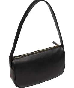 Quinn' Black Leather Grab Bag