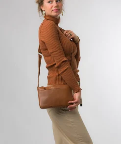 Raye' Oak Nappa Leather Cross Body Bag