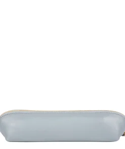 Reeves' Cashmere Blue Leather Make-Up Brush Bag