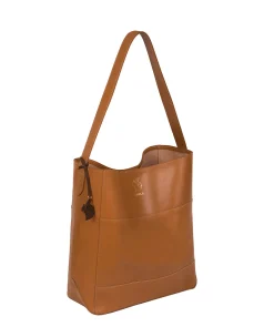 Reynolds' Saddle Tan Vegetable-Tanned Unlined Leather Shoulder Bag