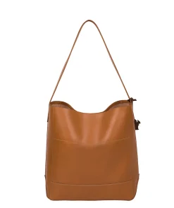 Reynolds' Saddle Tan Vegetable-Tanned Unlined Leather Shoulder Bag