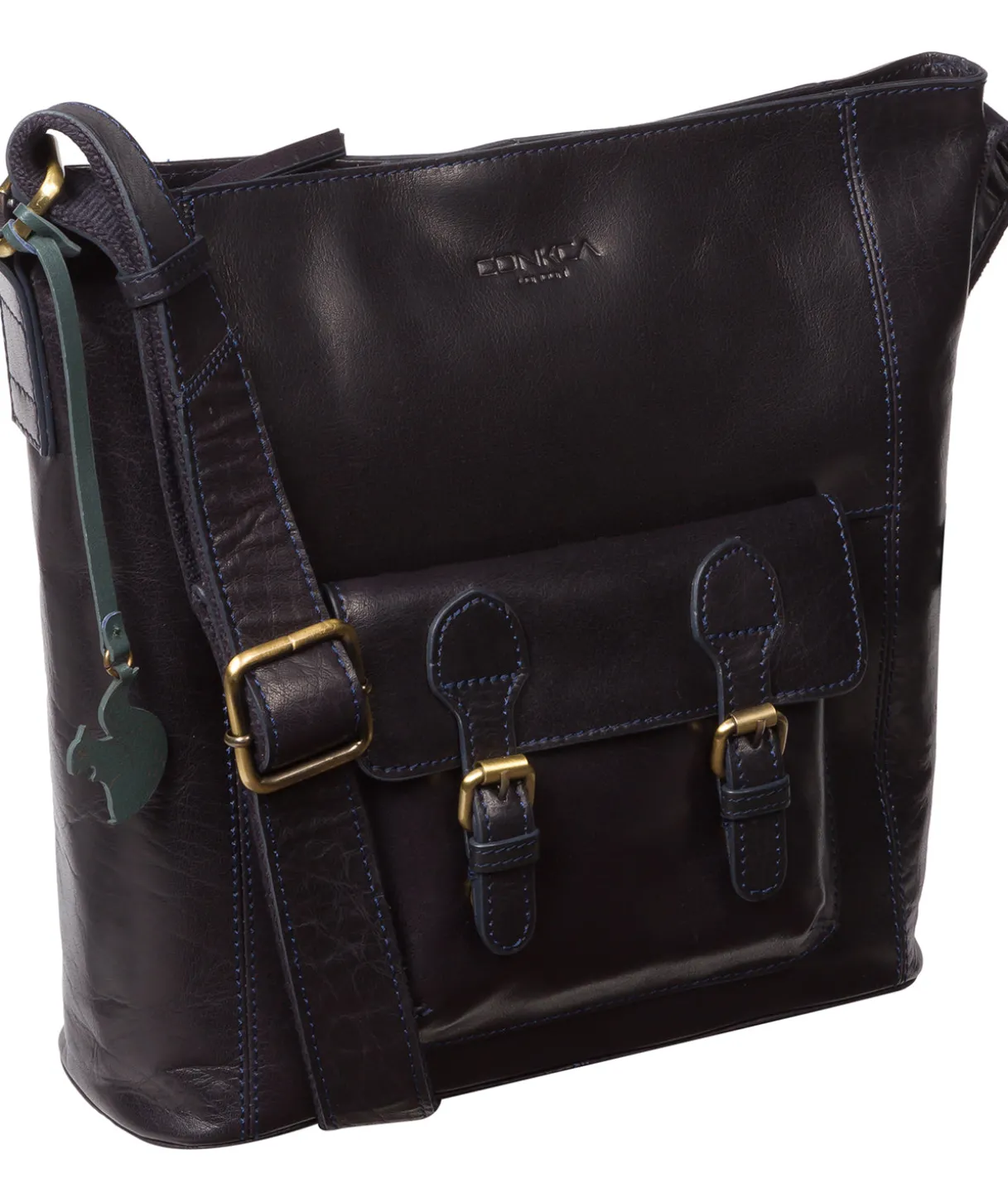 Robyn' Navy Leather Shoulder Bag