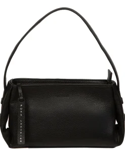 Rosamund' Black Leather Grab Bag
