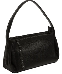 Rosamund' Black Leather Grab Bag