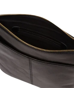 Rose' Black Leather Cross Body Bag