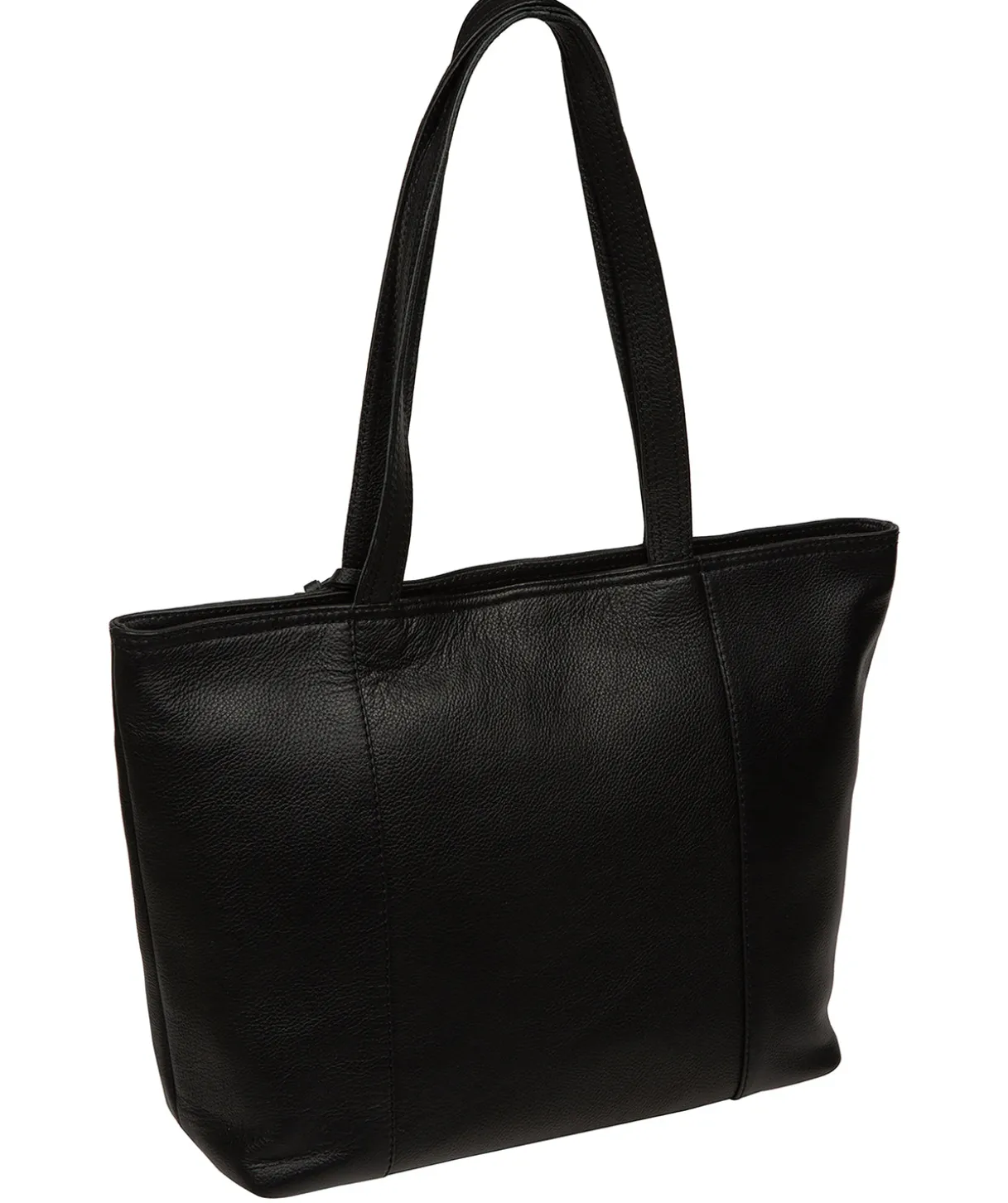 Roxby' Black Leather Tote Bag