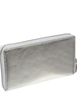 Roxy' Metallic Silver Leather Purse
