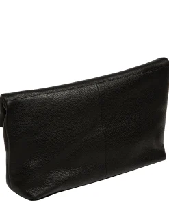 Sabella' Black Leather Clutch Bag