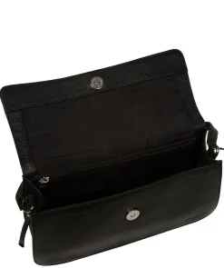 Sabina' Black Leather Grab Bag