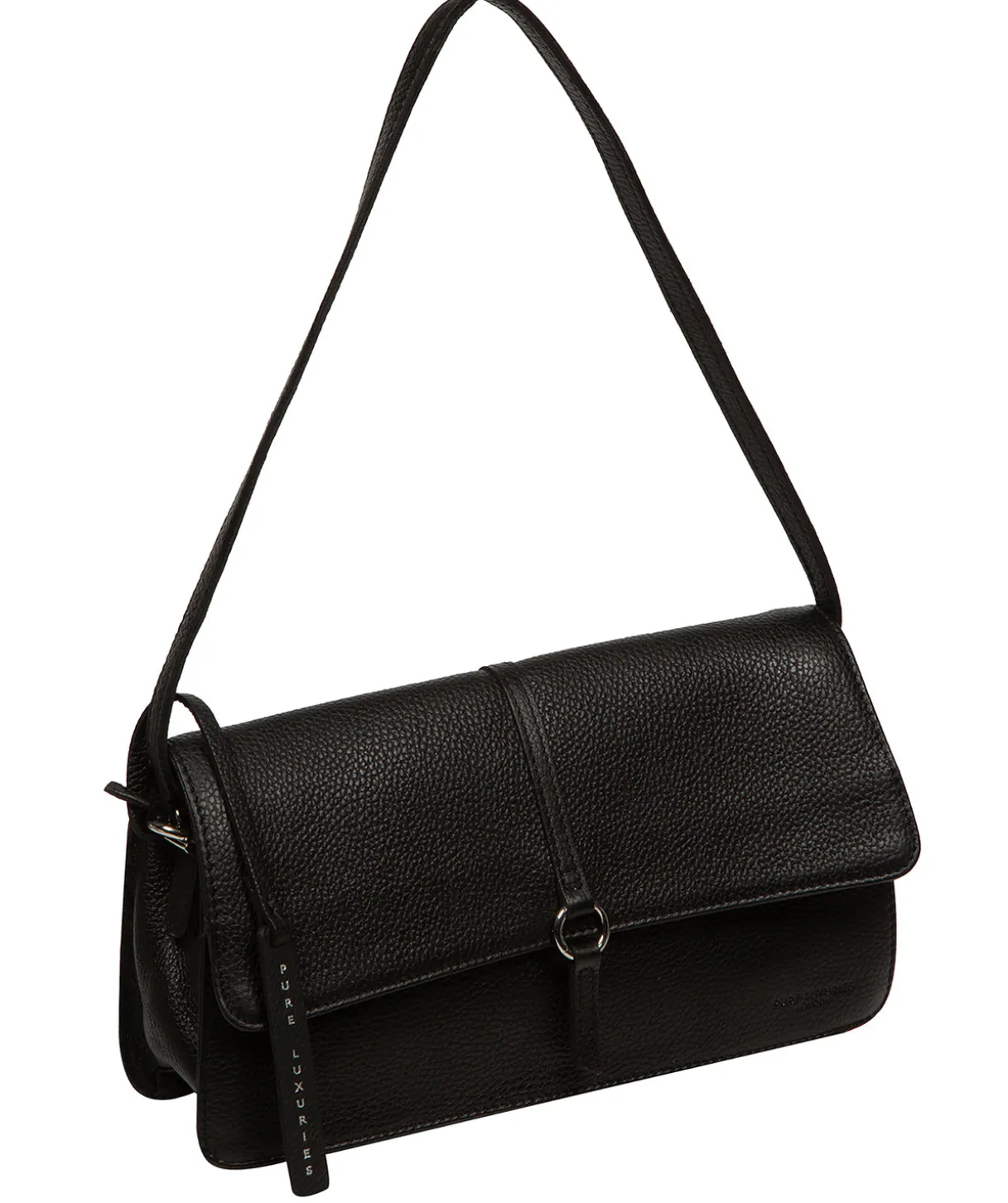 Sabina' Black Leather Grab Bag