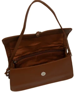 Sabina' Rich Tan Leather Grab Bag