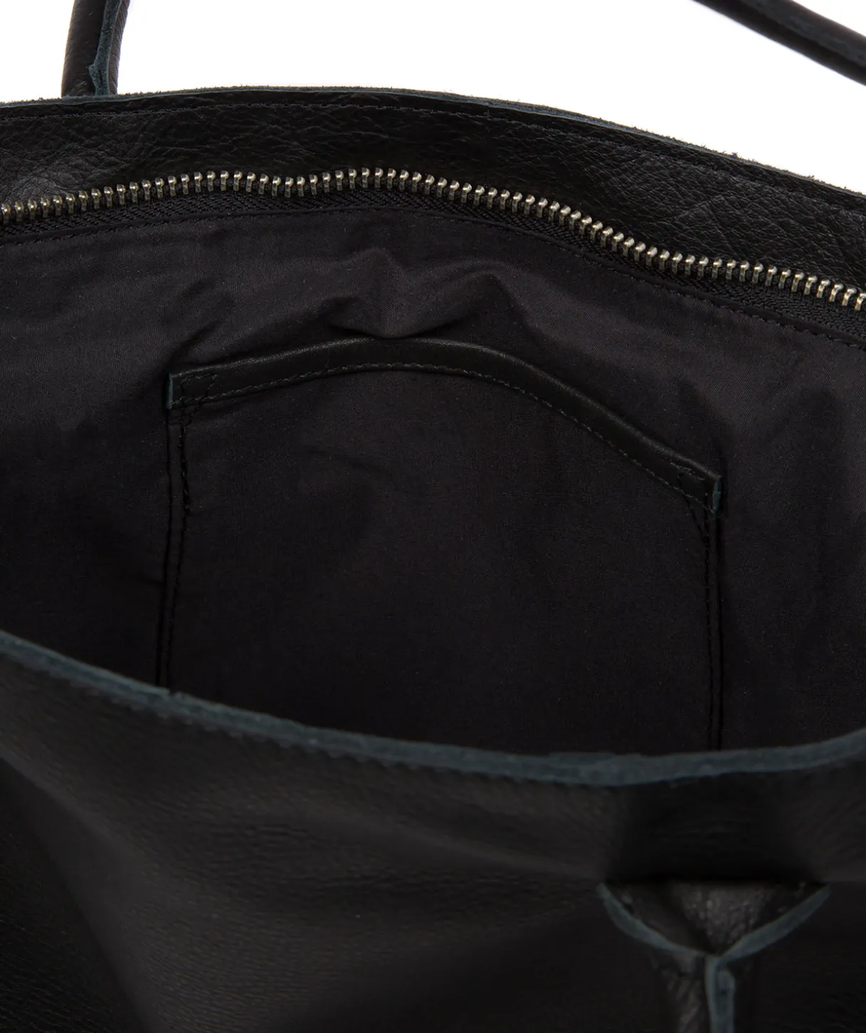 Sabine' Black Leather Tote Bag