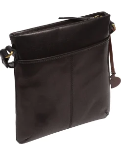 Sable' Black Leather Cross Body Bag