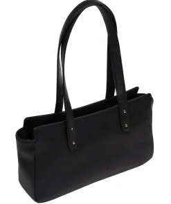 Samantha' Black Leather Evening & Clutch Bag