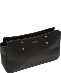 Samantha' Black Leather Evening & Clutch Bag
