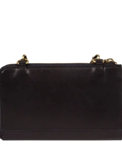 Senga' Navy Leather Cross Body Clutch Bag