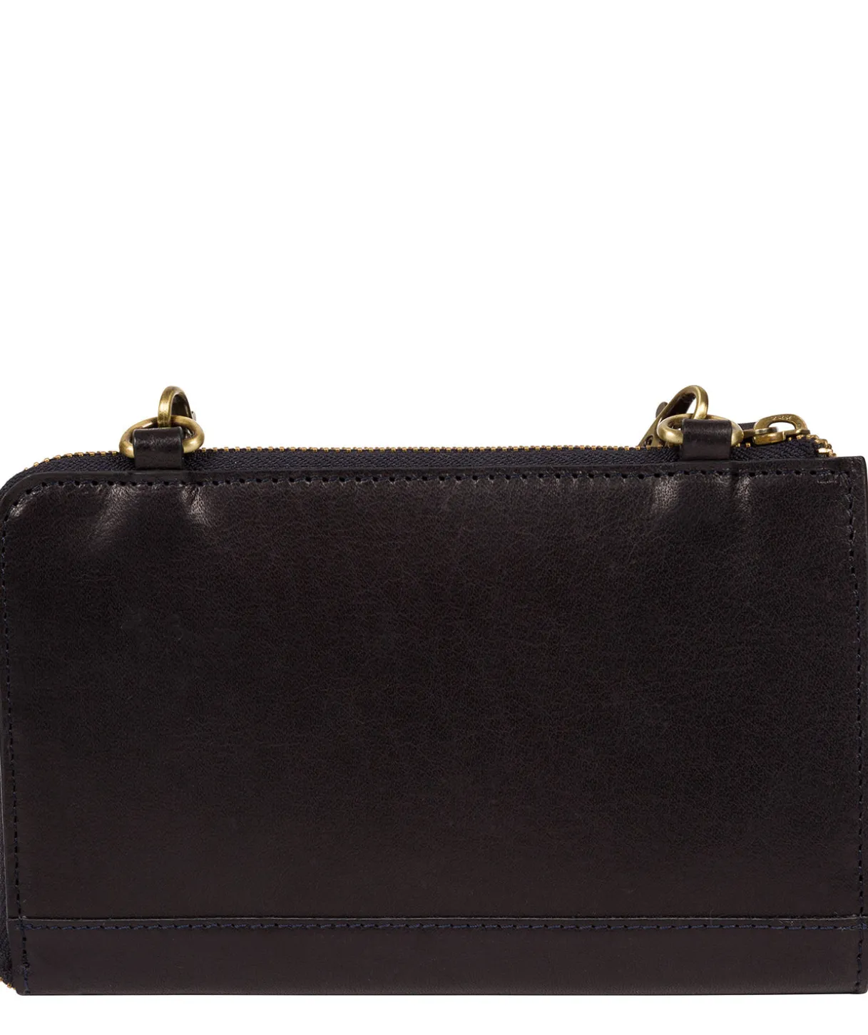 Senga' Navy Leather Cross Body Clutch Bag