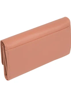 Sherry' Misty Rose Leather Tri-Fold Purse