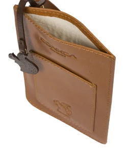 Siren' Dark Tan Leather Cross Body Phone Bag