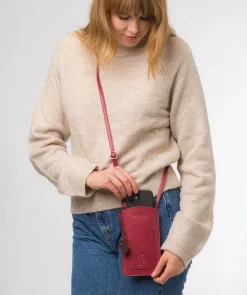 Siren' Orchid Leather Cross Body Phone Bag