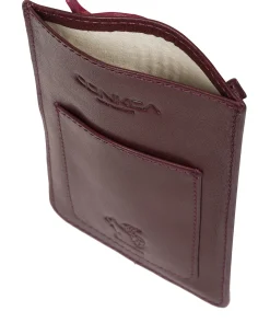 Siren' Plum Leather Cross Body Phone Bag