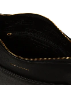 Sloane' Black Leather Cross Body Bag