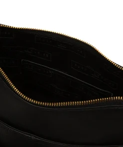 Sloane' Black Leather Cross Body Bag