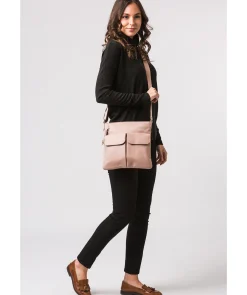 Soames' Blush Pink Leather Cross Body Bag
